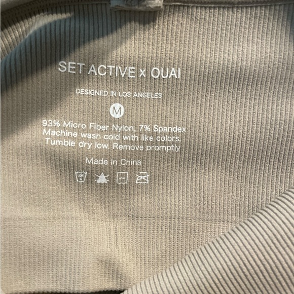 SET ACTIVE x Ouai Ribbed V Bra Sz Medium - Picture 7 of 7
